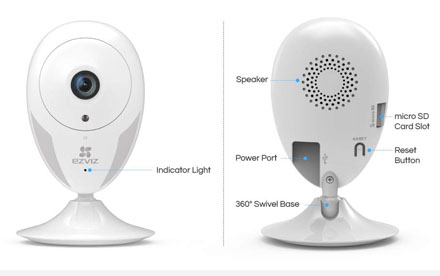 CAMARA DE SEGURIDAD INTERIOR EZVIZ 1080P - CTQ2C